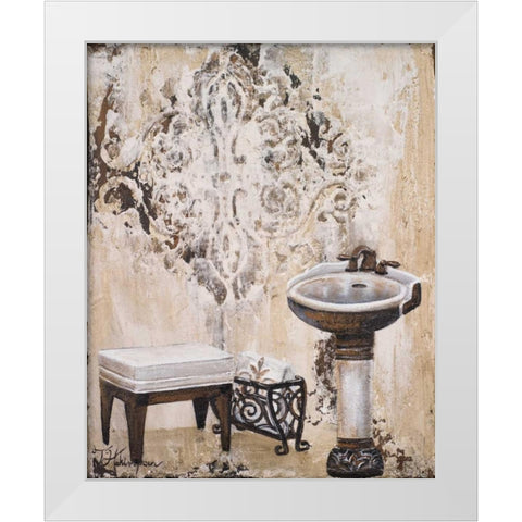 Bronze Bath II White Modern Wood Framed Art Print by Hakimipour, Tiffany