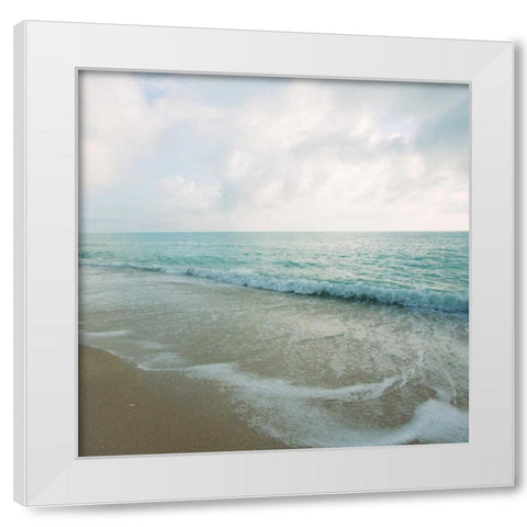 Beach Scene III White Modern Wood Framed Art Print by Bryant, Susan