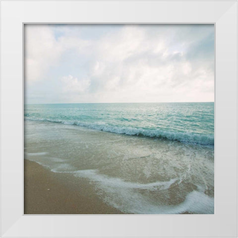 Beach Scene III White Modern Wood Framed Art Print by Bryant, Susan
