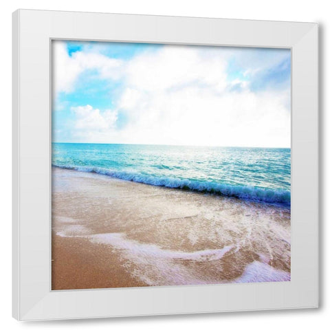 Golden Sands I White Modern Wood Framed Art Print by Bryant, Susan