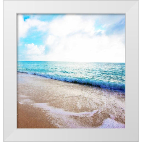 Golden Sands I White Modern Wood Framed Art Print by Bryant, Susan