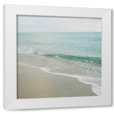 Beach Scene I White Modern Wood Framed Art Print by Bryant, Susan