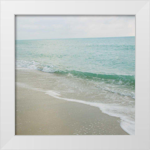 Beach Scene I White Modern Wood Framed Art Print by Bryant, Susan