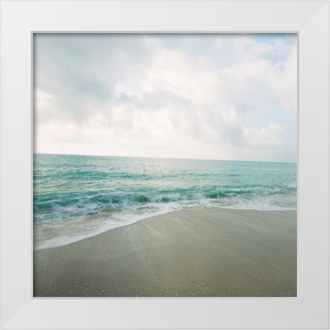 Beach Scene II White Modern Wood Framed Art Print by Bryant, Susan