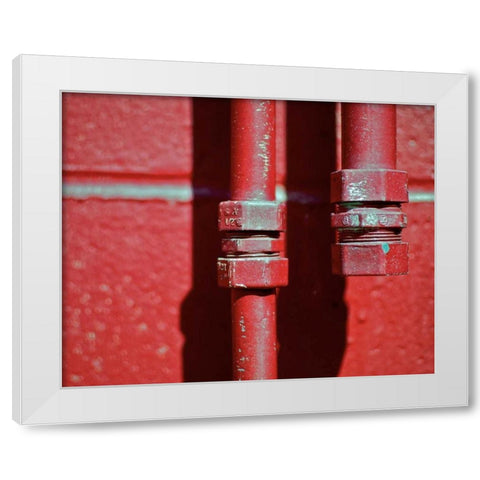 Pipes I White Modern Wood Framed Art Print by Peck, Gail