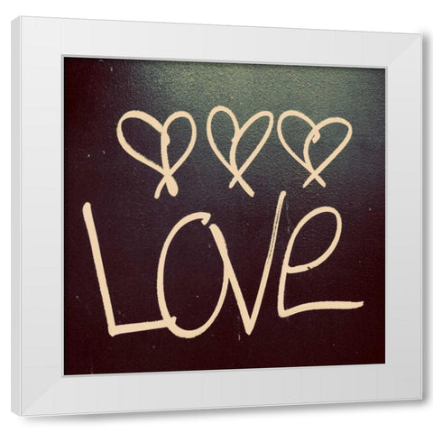 Triple Love and Hope I White Modern Wood Framed Art Print by Peck, Gail