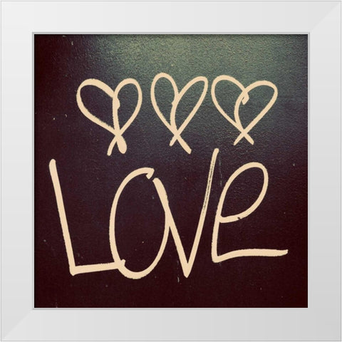 Triple Love and Hope I White Modern Wood Framed Art Print by Peck, Gail