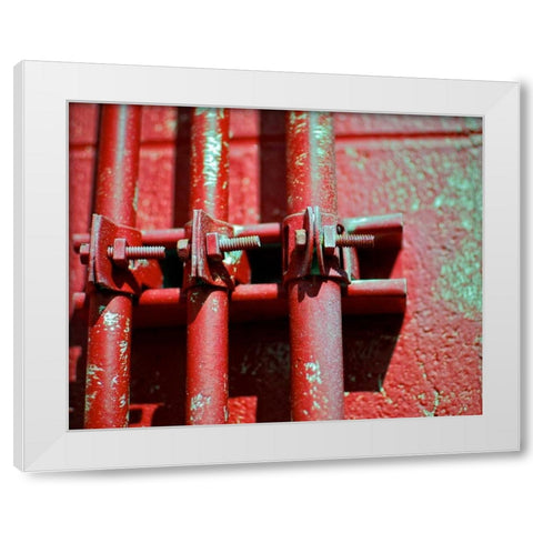 Pipes II White Modern Wood Framed Art Print by Peck, Gail