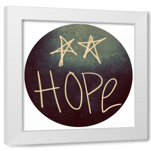 Triple Love and Hope Circle II White Modern Wood Framed Art Print by Peck, Gail