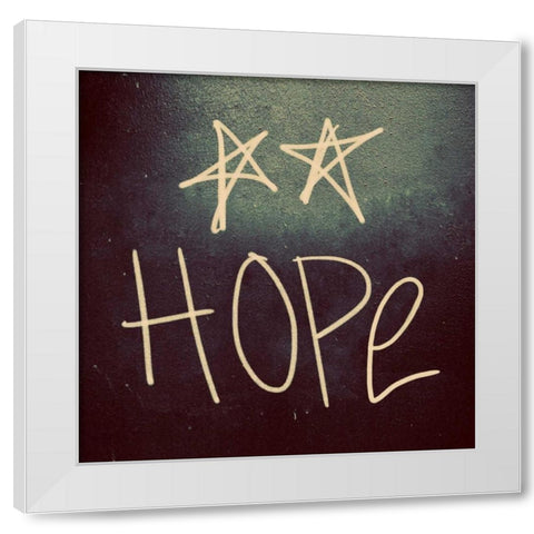 Triple Love and Hope II White Modern Wood Framed Art Print by Peck, Gail