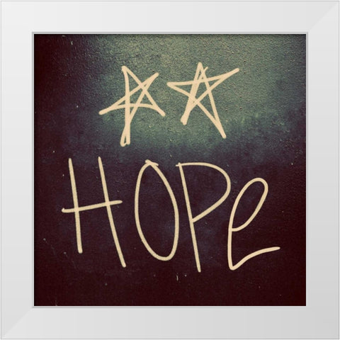 Triple Love and Hope II White Modern Wood Framed Art Print by Peck, Gail