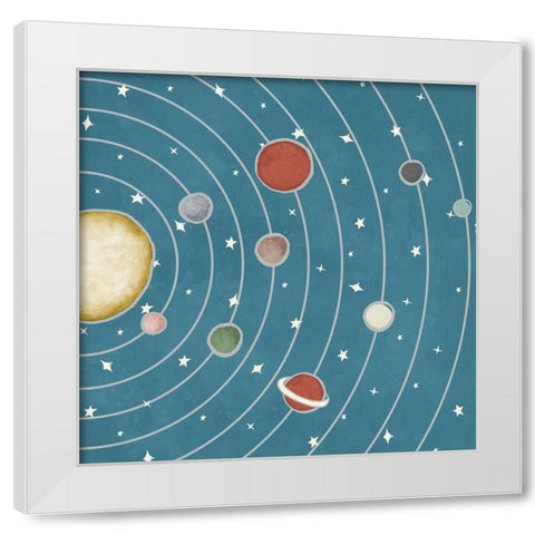 The Complete Solar System White Modern Wood Framed Art Print by Medley, Elizabeth