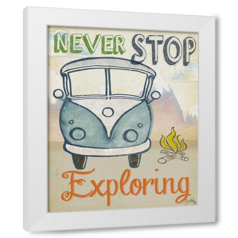 Traveling I White Modern Wood Framed Art Print by Medley, Elizabeth