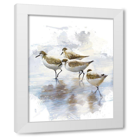 Sand Dancers I White Modern Wood Framed Art Print by Nawrocke, Bruce