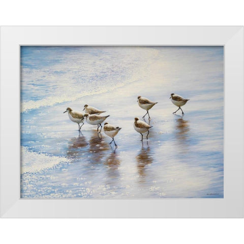 Sand Dancers White Modern Wood Framed Art Print by Nawrocke, Bruce