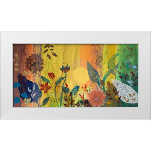 Daylight Has Spoken White Modern Wood Framed Art Print by Maria, Robin