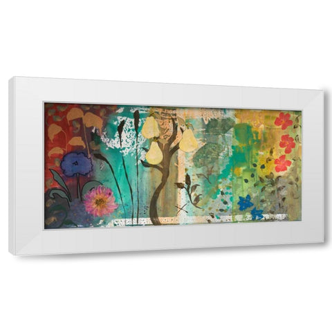 Rhapsody White Modern Wood Framed Art Print by Maria, Robin