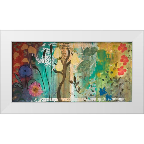 Rhapsody White Modern Wood Framed Art Print by Maria, Robin