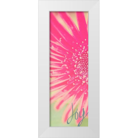 Joy Flower White Modern Wood Framed Art Print by Bryant, Susan