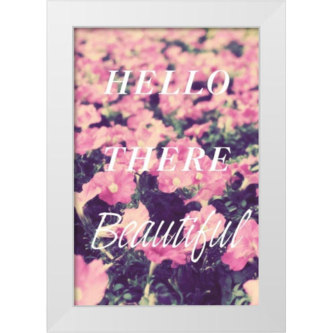 Hello There White Modern Wood Framed Art Print by Bryant, Susan