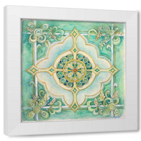 French Medallion IV White Modern Wood Framed Art Print by Gaynor, Janice