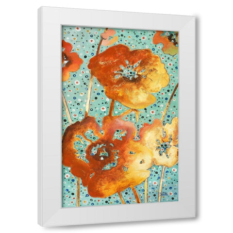 Giardino Dorato II White Modern Wood Framed Art Print by Pinto, Patricia