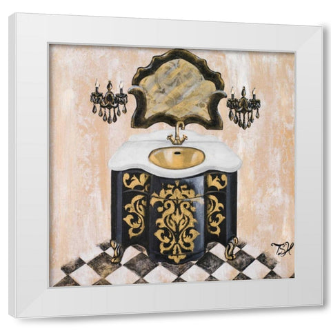 Opulance Bath I White Modern Wood Framed Art Print by Hakimipour, Tiffany