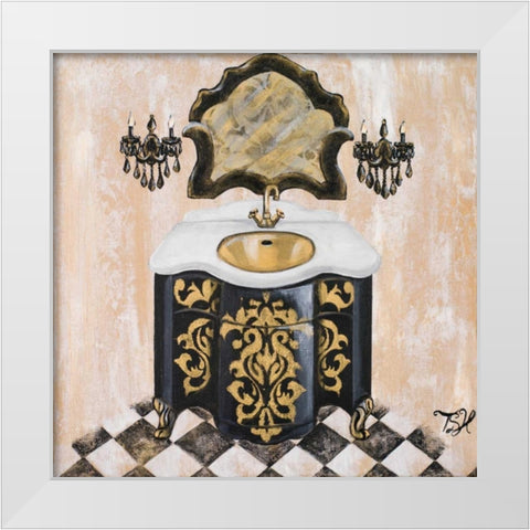 Opulance Bath I White Modern Wood Framed Art Print by Hakimipour, Tiffany