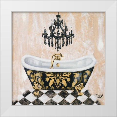 Opulance Bath II White Modern Wood Framed Art Print by Hakimipour, Tiffany
