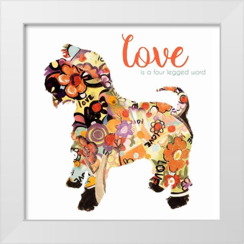 Pet Love I White Modern Wood Framed Art Print by Pinto, Patricia