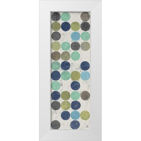 Cream Modulation I White Modern Wood Framed Art Print by Marcon, Michael