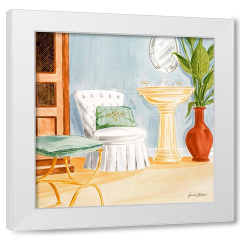 Day at the Spa I White Modern Wood Framed Art Print by Baliko, Linda