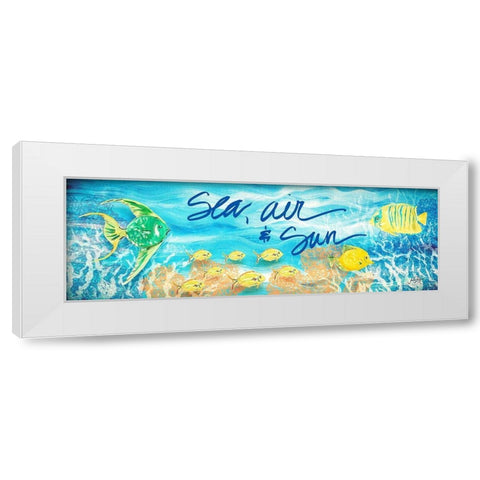 Under the Sea Panel I White Modern Wood Framed Art Print by DeRice, Julie