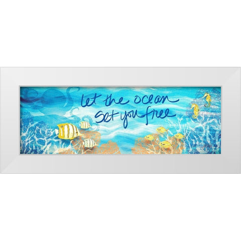 Under the Sea Panel II White Modern Wood Framed Art Print by DeRice, Julie