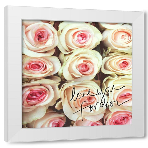 Forever White Modern Wood Framed Art Print by Peck, Gail