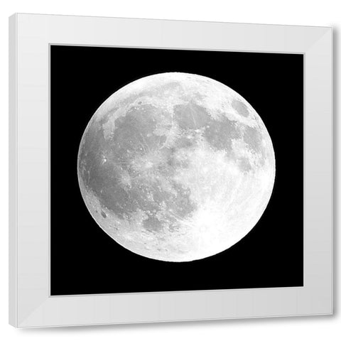 Moon Phase I White Modern Wood Framed Art Print by Peck, Gail