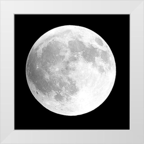 Moon Phase I White Modern Wood Framed Art Print by Peck, Gail