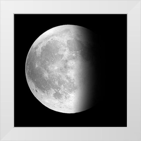 Moon Phase II White Modern Wood Framed Art Print by Peck, Gail