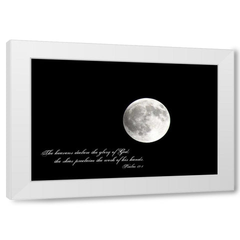 Full Moon White Modern Wood Framed Art Print by Peck, Gail