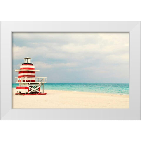 Look Out Point White Modern Wood Framed Art Print by Peck, Gail