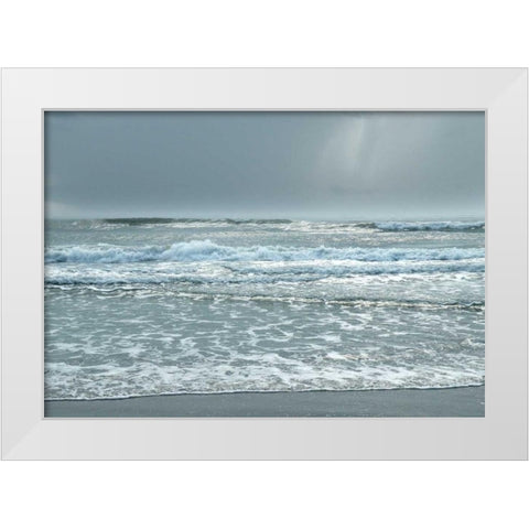 Daytona Storm II White Modern Wood Framed Art Print by Nawrocke, Bruce