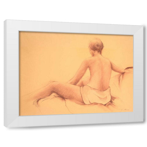 Figure White Modern Wood Framed Art Print by Nawrocke, Bruce