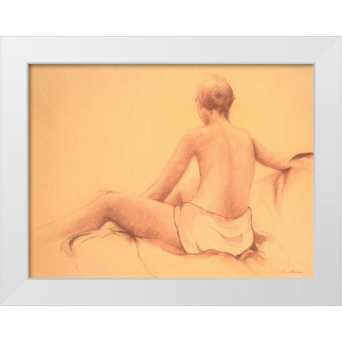 Figure White Modern Wood Framed Art Print by Nawrocke, Bruce