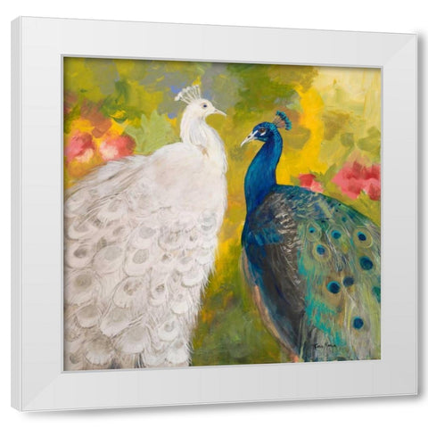 Royal Plumes White Modern Wood Framed Art Print by Maria, Robin