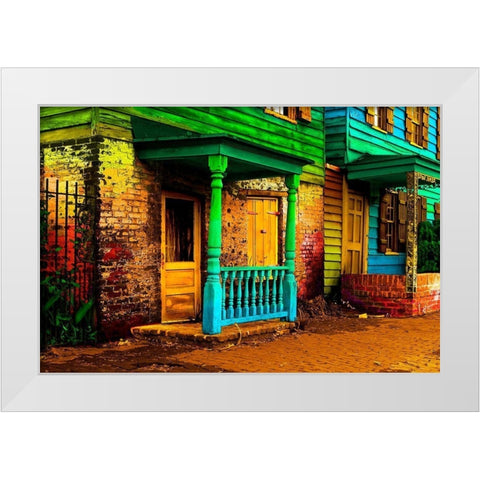 Savannah White Modern Wood Framed Art Print by Mabat, Ynon