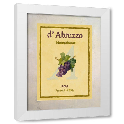 Wine Label III White Modern Wood Framed Art Print by Loreth, Lanie