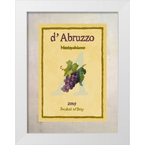 Wine Label III White Modern Wood Framed Art Print by Loreth, Lanie