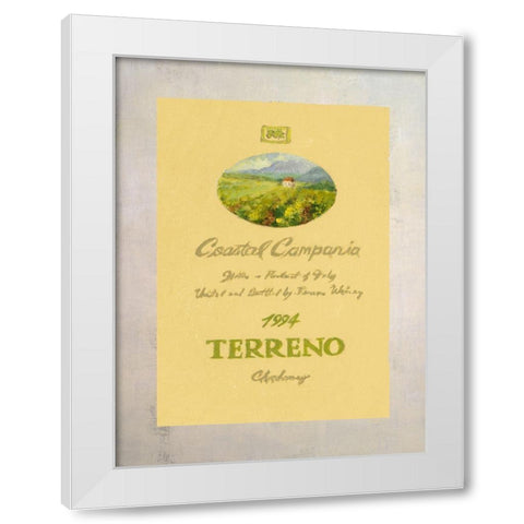 Wine Label I White Modern Wood Framed Art Print by Loreth, Lanie