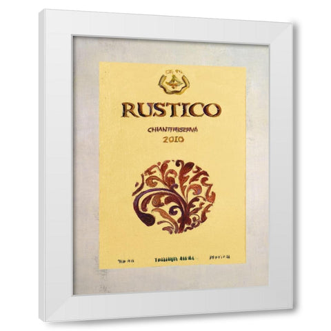 Wine Label II White Modern Wood Framed Art Print by Loreth, Lanie