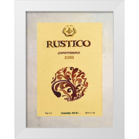 Wine Label II White Modern Wood Framed Art Print by Loreth, Lanie